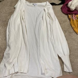 Ophelia Roe White Long Sweater